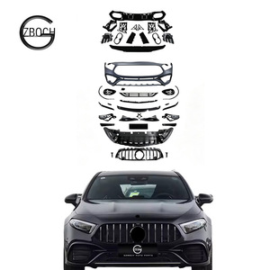 กันชนรถยนต์คุณภาพสูงสำหรับ Mercedes Benz-A Class W177 <span class=keywords><strong>2019</strong></span>+ Facelift A45s AMG Style ชุดแต่งรอบคัน กันชนหน้า-หลัง สเกิร์ตข้าง - Product Image 1