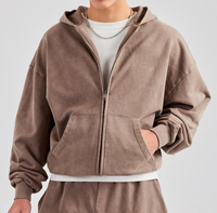Sweat à capuche pour homme de haute qualité, logo personnalisé imprimé, couleur unie, style vintage délavé à chaud, brodé, en molleton doux