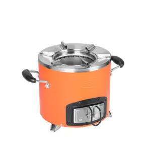 Low Price 2 Door Charcoal And Wood Cooking Stove Smokeless Wood Burning Stove With Oven Camping Stove
