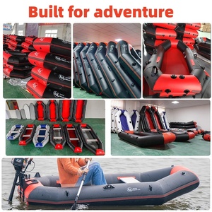 Bateau pneumatique léger et stable en PVC pour sports nautiques et plongée, type hovercraft, avec pont gonflable, pour 1 à 9 personnes - Product Image 6