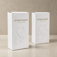 Boîte d'emballage en carton blanc avec impression recto-verso personnalisée, dorure à chaud et gaufrage, conception et échantillon gratuits