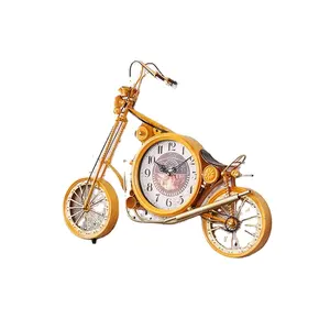 Motor Bike Retro Creative Metal Hanging Watch Wall Clock