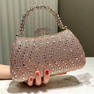 Bolsos de mano de lujo con diamantes de imitación para mujer, bolsos de fiesta de diseñador, bolsos de noche portátiles, bolsos tote y bolsos bandolera para mujer, novedad 2024 - Product Image 1