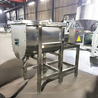 Mélangeur horizontal à double ruban en acier inoxydable 100 litres pour café instantané, lait en poudre, orge, sucre et gommage – Machine à mélanger