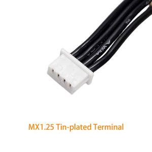 맞춤형 MX 1.25mm 터미널 커넥터 LVDS 케이블 검정색 PVC 와이어 하네스 알루미늄 도체 100mm 길이 240V - Product Image 4