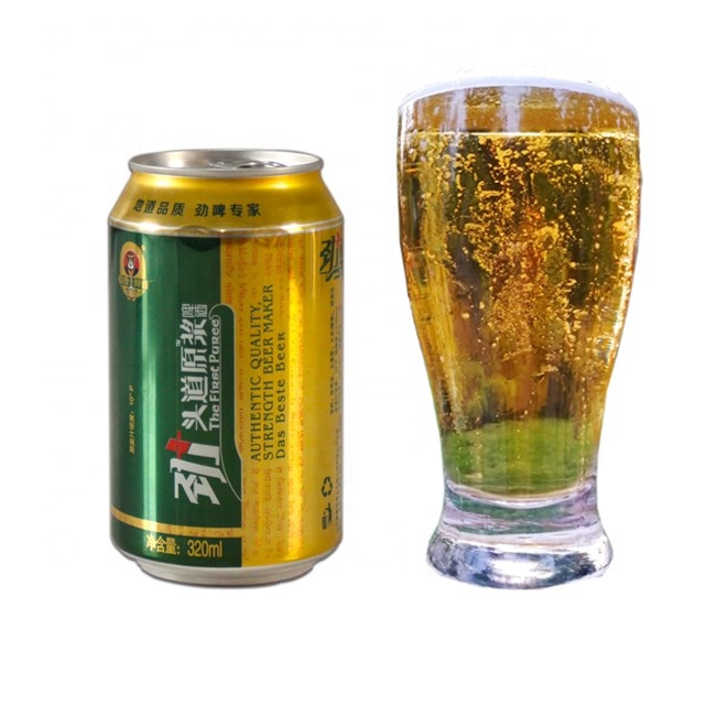 Cina fornitore di birra all'ingrosso OEM Private Label migliore vendita birra in scatola 330ml 500ml extra forte birra chiara birra di frumento per l'esportazione