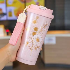 Wholesale Custom Fashion Logo Design Printed Gift Stainless Steel Coffee Vacuum Thermos <b>Bottle</b> Cup Mug With - Product Image 5