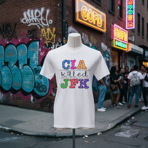 Maglietta CIA Killed JFK, maglietta divertente con meme, regalo scherzoso per la generazione Z - Product Image 3