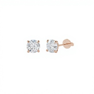 <b>Fine</b> Jewelry 2.00ctw Round Solitaire Lab Diamond 14K Solid Gold Luxury Women's <b>Stud</b> <b>Earrings</b> for Anniversary & Party Gift - Product Image 1