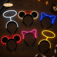 YACHEN Vente en gros Bandeaux LED lumineux pour fête du Nouvel An, oreilles de chat, NOUVELLE ARRIVÉE, pour Halloween, boîte de nuit, bar, concert