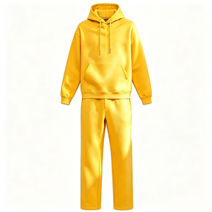 Men's Oversized 100% Cotton <b>Thick</b> <b>Fleece</b> Hoodie | Solid Lined Warm Pullover 3D Embroidery Eco-Friendly Plus Size Winter Comfort - Product Image 4