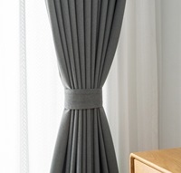 Rideaux occultants modernes pour fenêtres et portes, sur mesure, élégants à œillets, gris tissé, 100 % polyester, toutes saisons, pour hôpitaux