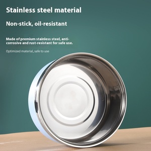 Özel köpek kase paslanmaz çelik yem kasesi kaymaz taşınabilir seyahat <span class=keywords><strong>Pet</strong></span> besleyici yuvarlak renkli evcil hayvan kaseleri besleyiciler - Product Image 4