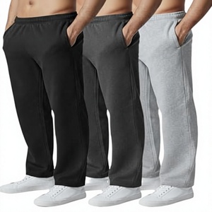 Pantalones de chándal de estilo hip hop para hombre, de tejido de rizo, con cintura elástica y puños, al por mayor, de peso pesado, corte relajado, de poliéster y algodón - Product Image 3