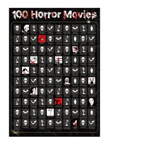 Pósteres de películas de terror, arte de pared, pinturas decorativas y carteles de películas raspables, títulos 100 para parejas, <span class=keywords><strong>agente</strong></span> proveedor 1688 - Product Image 5