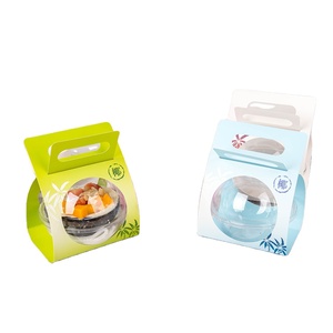 Design elegante per le vacanze rosa cosmo margherita rosa fiore mini torta da forno porta via scatola di carta con manico e logo stampato - Product Image 4