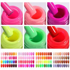 Pabrik perlengkapan poles Gel profesional grosir Logo kustom HEMA gratis sangat baik Vegan Resin UV Glitter cat kuku Gel