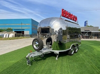 Camion de cuisine mobile en aluminium et en fibre de verre pour camion de cuisine de mariage argenté en acier inoxydable aux normes européennes