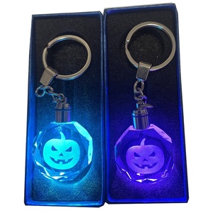 Llavero LED promocional personalizado para Halloween, mini artesanía luminosa, fantasma de calabaza, llaveros de calabaza de Halloween con luz LED - Product Image 4