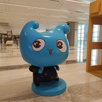 Sculptures d'intérieur en fibre de verre de taille personnalisée Statues d'animaux modernes de luxe Art déco faits à la main Pop Art écologique