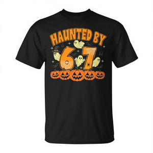 T-shirt Haunted By 67 Halloween Ghost Six Seven Gen Alpha Z - Product Image 2