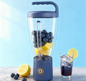 Blender portable à bouton unique, petit appareil de cuisine, machine à jus portable, processeur de tasse, batterie - Product Image 3