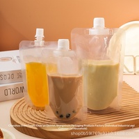 Pochette souple transparente en nylon épaissi de qualité alimentaire avec bec verseur, résistante aux hautes températures, pour liquides de cuisson, lait de soja et sauces