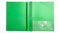 Porte-documents portable en plastique format lettre avec double pochette, protège-coins et pochette à papeterie – Dossier Tadpole durable