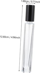 Trend Luxury <b>10ml</b> Transparent Glass Perfume Spray <b>Bottle</b> Flat/Cylindrical Shape Thick Bottom Portable Pocket Pump Sprayer - Product Image 2