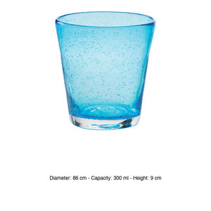 Vaso de Agua Azul con Burbujas 30 cl M1934 H 9 cm Ø 8.6 cm - Product Image 3