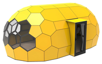Dôme géodésique ovale hexagonal, maison-bulle extérieure pour observation du ciel étoilé, maison préfabriquée pour glamping, jardin ou véranda