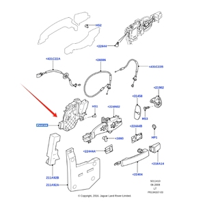 LR011275 C2D5635 <span class=keywords><strong>parte</strong></span> automobilistica di alta qualità nuova serratura per porta posteriore sinistra Land Rover Freelander <span class=keywords><strong>2</strong></span> Discovery <span class=keywords><strong>4</strong></span> per giaguaro XJ XF - Product Image 6