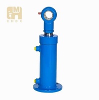 Vérin hydraulique robuste à double effet pour benne basculante de camion à montage sur bride
