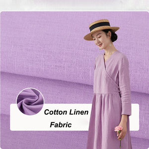 Vente chaude Tissu d'habillement en lin et <span class=keywords><strong>coton</strong></span> teint uni, Tissu coloré, Prix abordable - Product Image 1