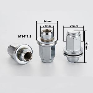 Écrous <span class=keywords><strong>de</strong></span> <span class=keywords><strong>roue</strong></span> en acier chromé à usage général M12 M14 X <span class=keywords><strong>1</strong></span>.5, écrous <span class=keywords><strong>de</strong></span> blocage, écrous hexagonaux pour voiture - Product Image 3