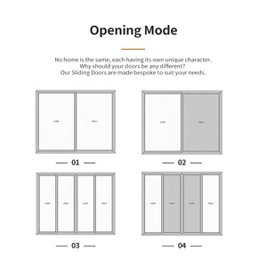 Sân thượng cửa trượt với lưới chống muỗi nội thất kính cường lực cửa trượt hệ thống hợp kim nhôm căn hộ hiện đại - Product Image 4