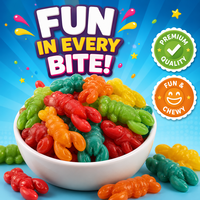 Bonbons gélifiés en forme de homard, saveur fruits mélangés, imitation écrevisse, bonbons élastiques et moelleux pour les fêtes d'enfants