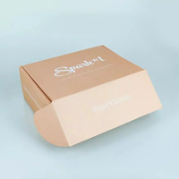 Boîte d'expédition en carton ondulé personnalisable pour vêtements, impression couleur recto-verso, avec logo