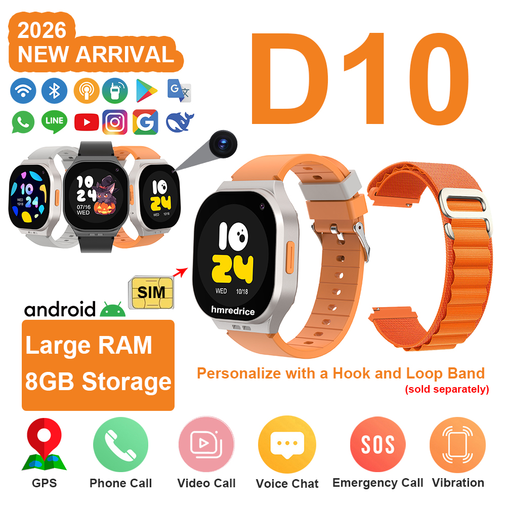 Orange watch with extra strap