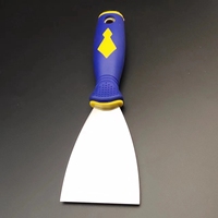 ESreake Lot de 6 spatules à mastic de 2 pouces, lames en acier à haute teneur en carbone, manche ergonomique en plastique pour le collage, la peinture et le décapage de papier