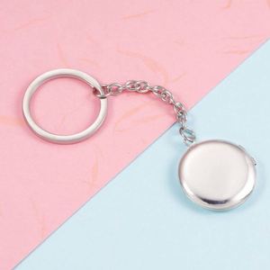 Stainless Steel Heart Blank Keychain Laser Engraving Memory Photo Pocket Gold Plated Locket Charm <b>Custom</b> Photo Key Chain Pendant - Product Image 2