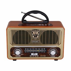 Factory Retro Wooden FM AM SW Radio with Dual Speaker and BT TF USB MP3 Player for Home Outdoor Use - Product Image 4