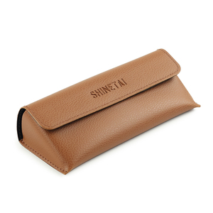 Small MOQ PU Leather for Women Men Accessories High Quality Handmade Pvc Inside Velvet Folding <strong>Funky</strong> Paper Sunglasses <strong>Case</strong> - Product Image 2