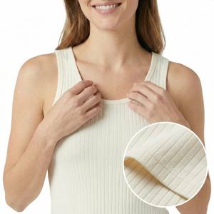 Débardeur côtelé sans manches pour <span class=keywords><strong>femme</strong></span>, coupe ajustée, en maille, basique, couleur crème - Product Image 5
