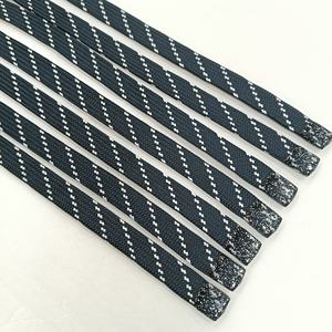 Durable 100% Polyester Hoodie and Pants Drawcords Shoelaces Comfortable Flat <b>Drawstring</b> with Glitter silicone tips for Garments - Product Image 2