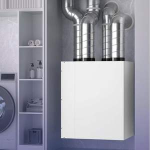 Système de ventilation à récupération de chaleur LANSTEP MVHR <span class=keywords><strong>avec</strong></span> <span class=keywords><strong>moteur</strong></span> EC, montage vertical pour la ventilation résidentielle - Product Image 1