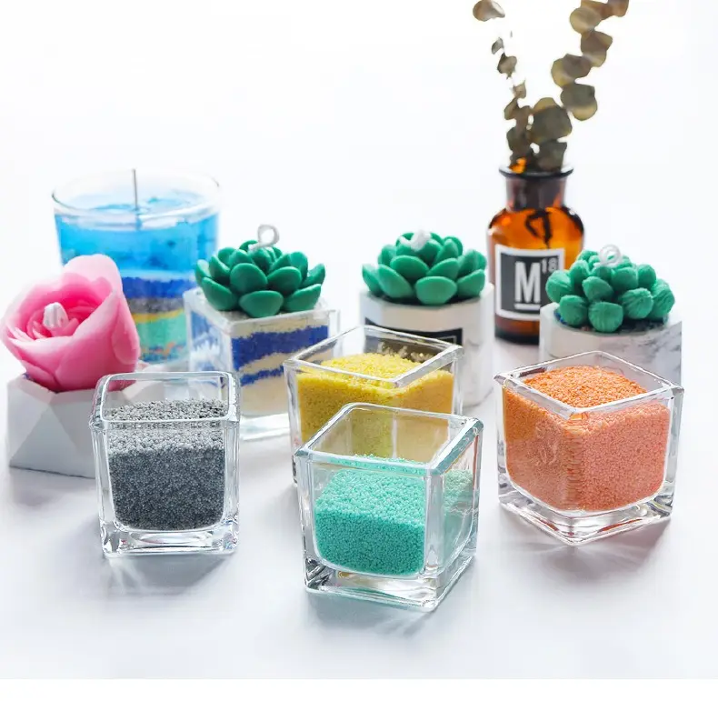 Venta al por mayor de varios colores disponibles vela de arena DIY cera granular perla cera Arte Vela color varios