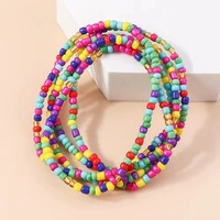 2025 Lot de 5 Bracelets d'Amitié d'Été pour Surfistes, Perles Personnalisées, Ensemble de Bracelets Empilables en Perles