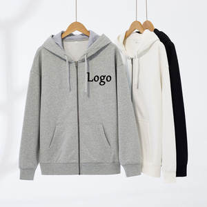 Vestes d'équitation décontractées pour hommes avec logo personnalisé en gros, vestes à capuche à manches longues en coton avec poches - Product Image 1