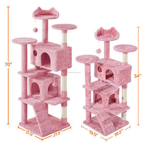 Torre de lujo multinivel de madera para gatos, gran condominio para gatos, estructura de escalada, postes rascadores, centro de actividades interior ecológico para gatos - Product Image 5